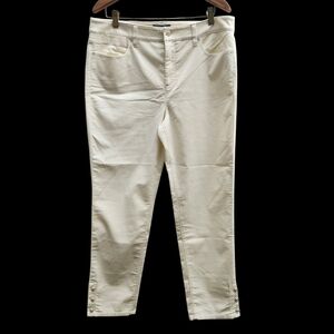 NWT Talbots Off- White Velvet Ankle Jeans Size 14